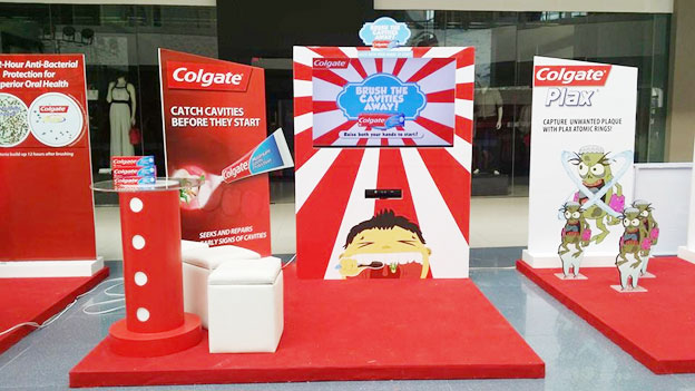 互動展臺，個性展臺，高露潔展臺